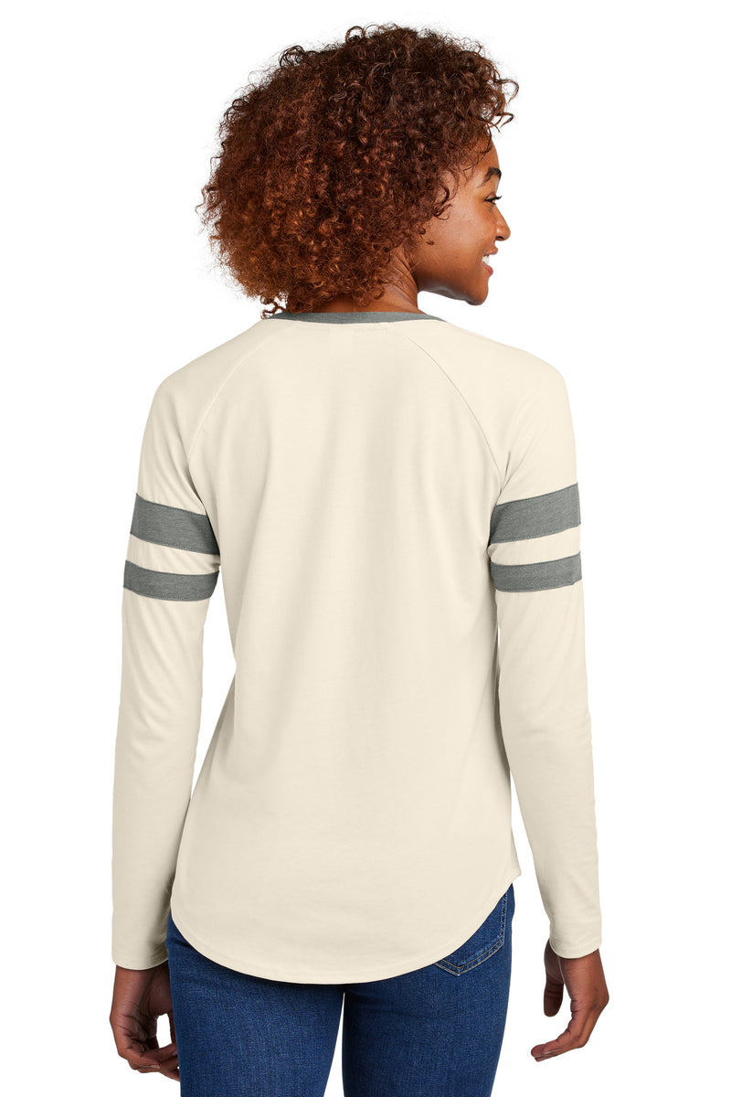 Load image into Gallery viewer, Sport-Tek Women&#39;s Halftime Stripe Long Sleeve V-Neck Tee LST6043
