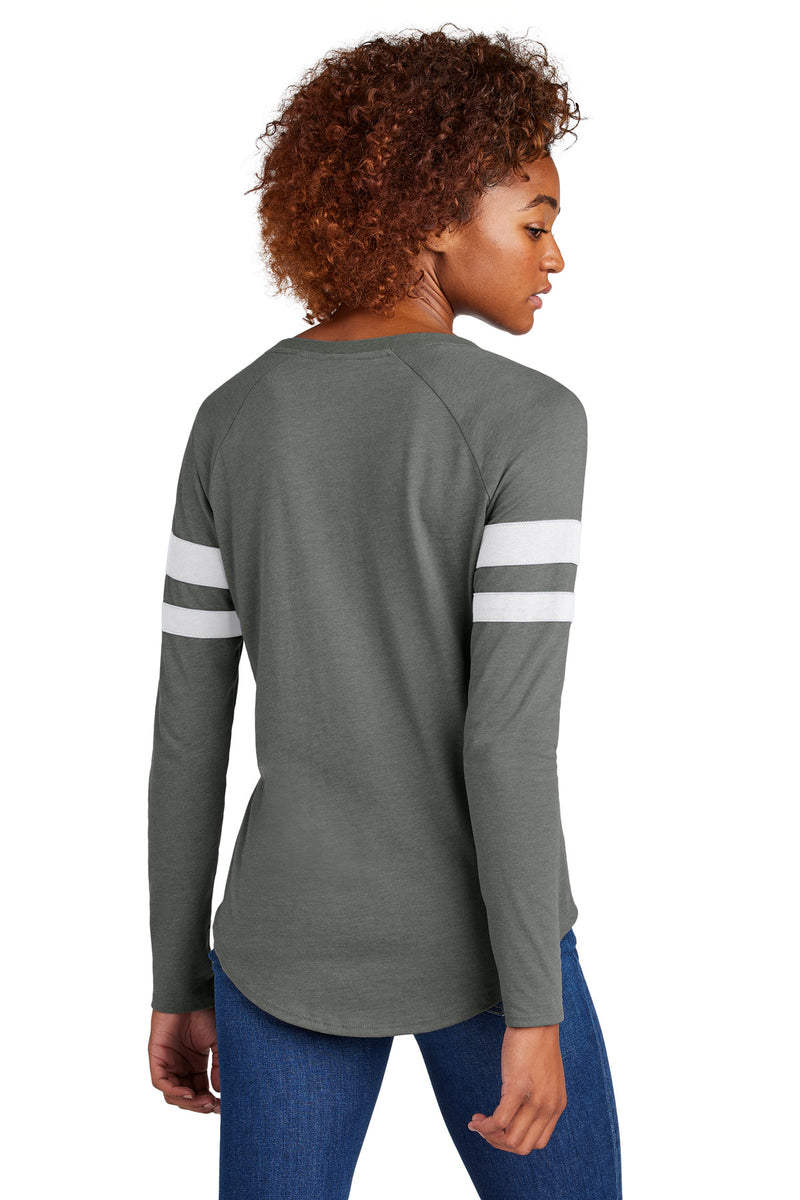 Load image into Gallery viewer, Sport-Tek Women&#39;s Halftime Stripe Long Sleeve V-Neck Tee LST6043

