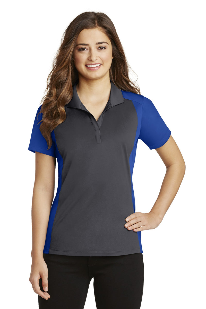 Load image into Gallery viewer, Sport-Tek Women&#39;s Colorblock Micropique Sport-Wick Polo. LST652
