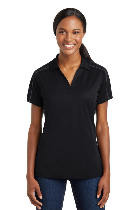 Sport-Tek Women's Micropique Sport-Wick Piped Polo. LST653