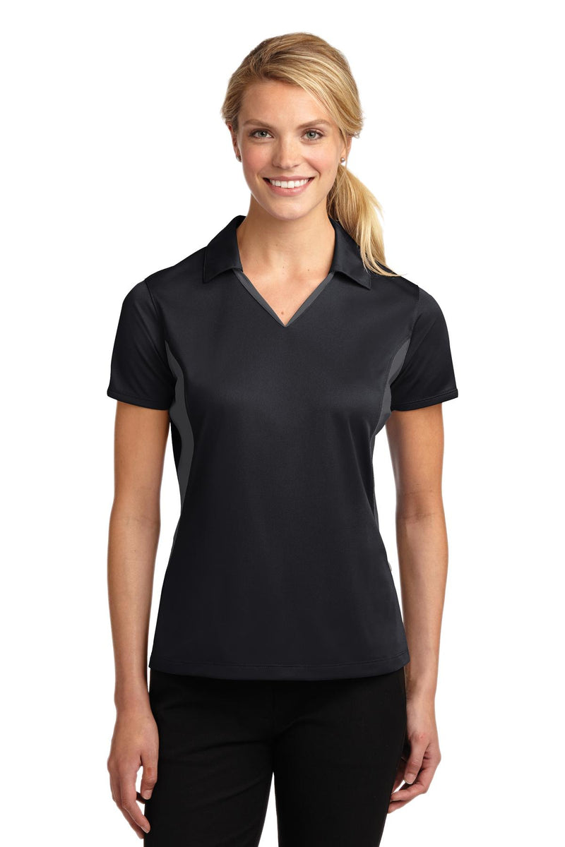 Load image into Gallery viewer, Sport-Tek Women&#39;s Side Blocked Micropique Sport-Wick Polo. LST655
