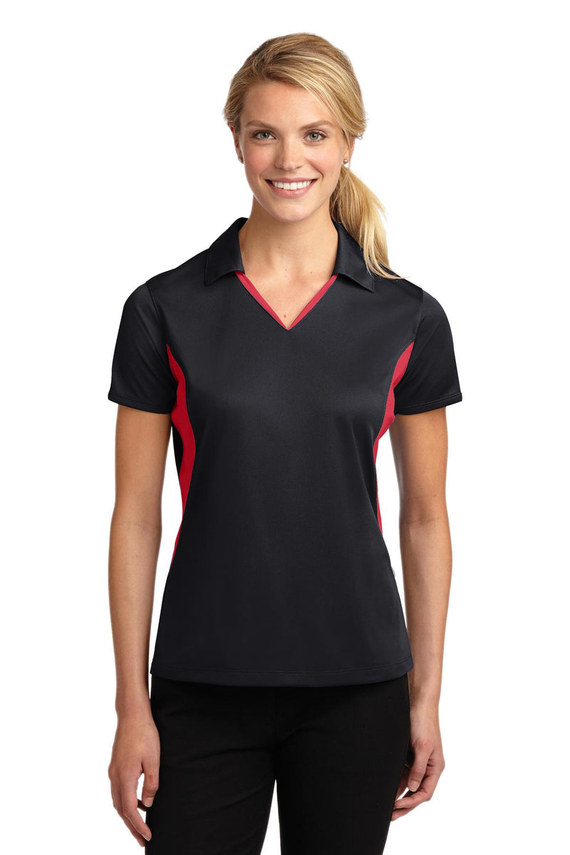 Load image into Gallery viewer, Sport-Tek Women&#39;s Side Blocked Micropique Sport-Wick Polo. LST655
