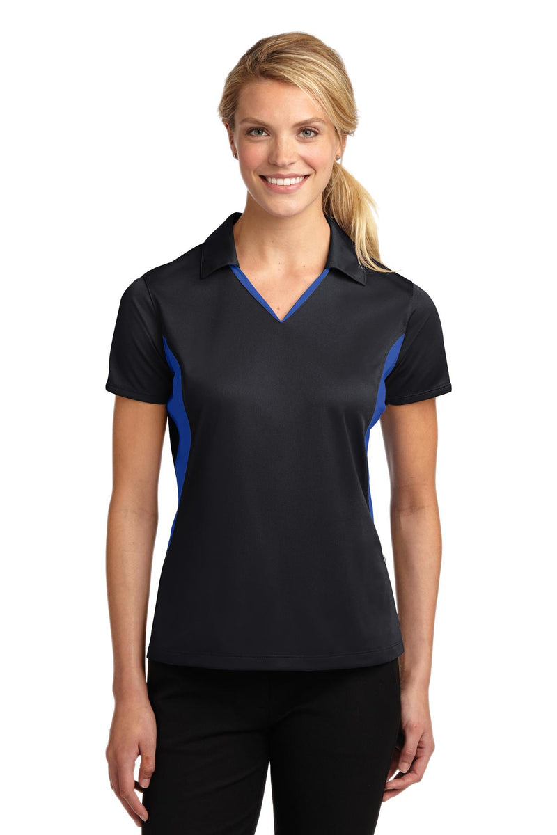 Load image into Gallery viewer, Sport-Tek Women&#39;s Side Blocked Micropique Sport-Wick Polo. LST655
