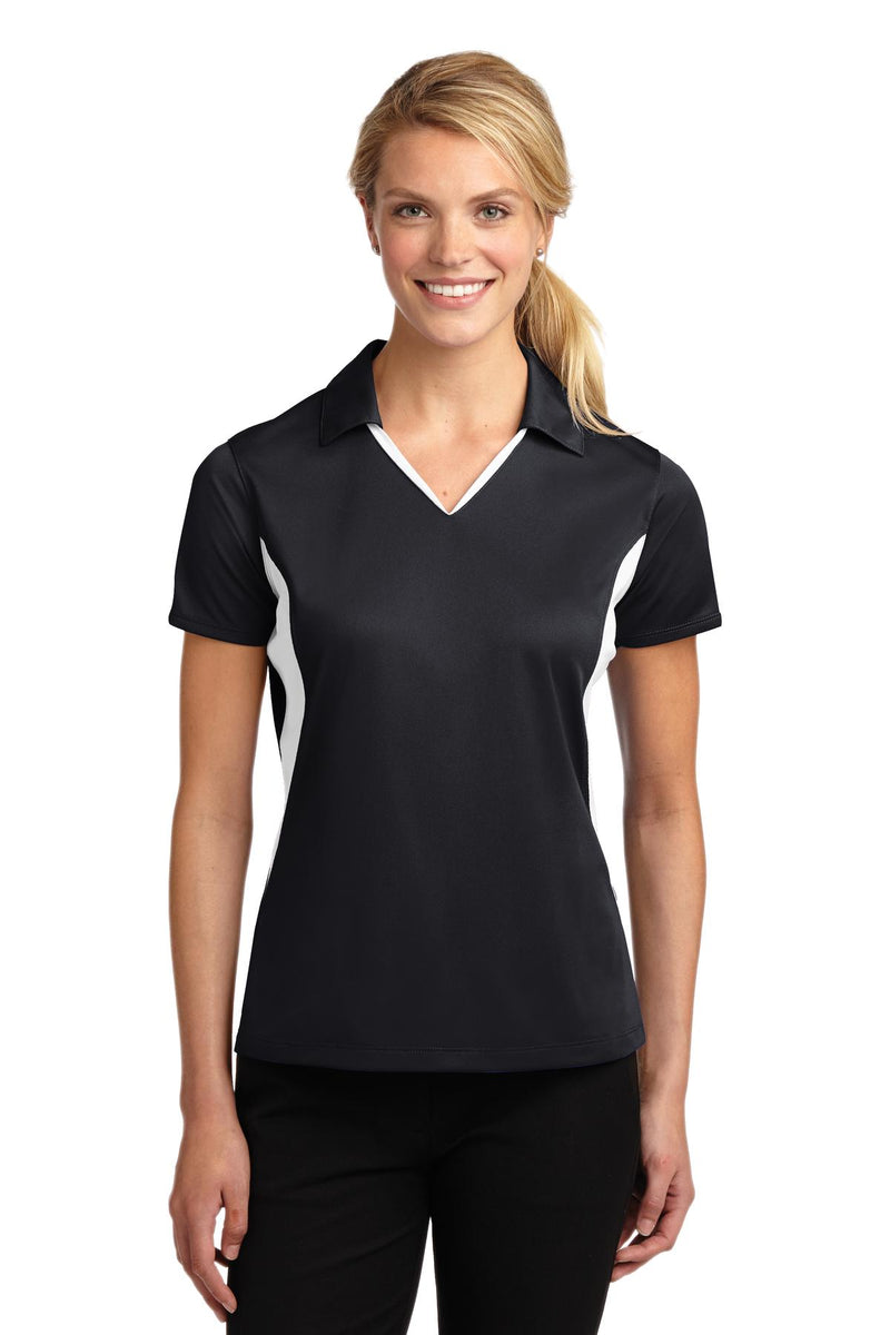 Load image into Gallery viewer, Sport-Tek Women&#39;s Side Blocked Micropique Sport-Wick Polo. LST655
