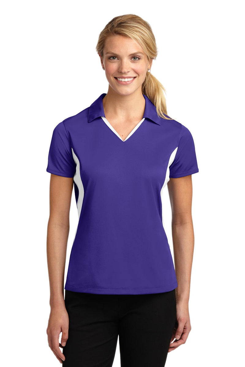 Load image into Gallery viewer, Sport-Tek Women&#39;s Side Blocked Micropique Sport-Wick Polo. LST655
