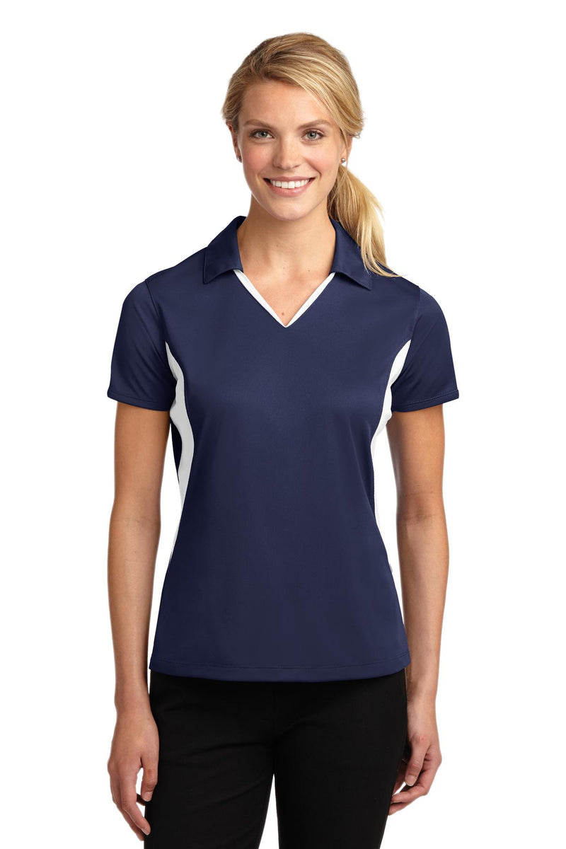 Load image into Gallery viewer, Sport-Tek Women&#39;s Side Blocked Micropique Sport-Wick Polo. LST655
