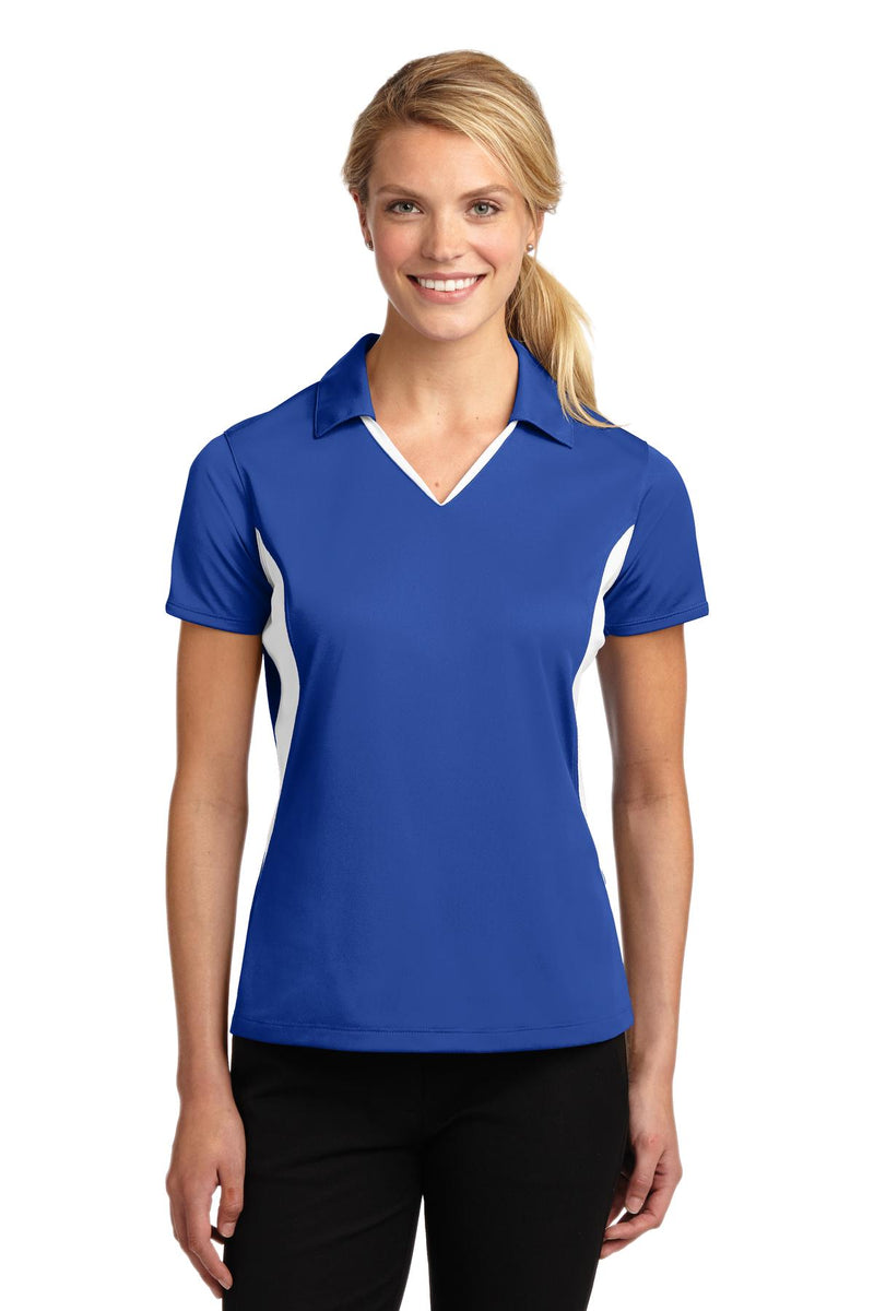Load image into Gallery viewer, Sport-Tek Women&#39;s Side Blocked Micropique Sport-Wick Polo. LST655
