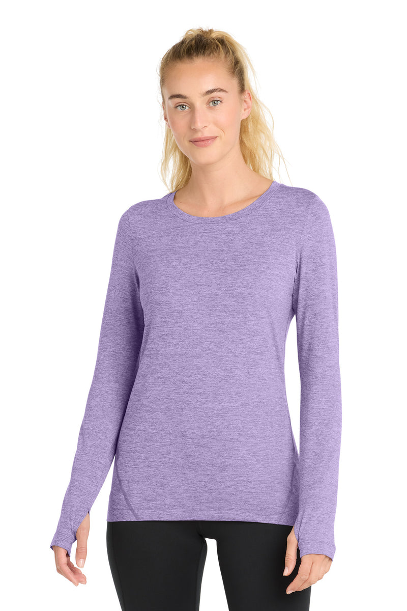 Load image into Gallery viewer, Sport-Tek  Women&#39;s Exchange 1.5 Long Sleeve Crew. LST710
