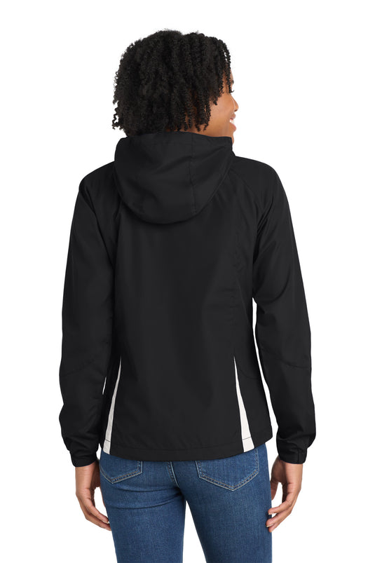 Sport-Tek Women's Colorblock Hooded Raglan Jacket. LST76