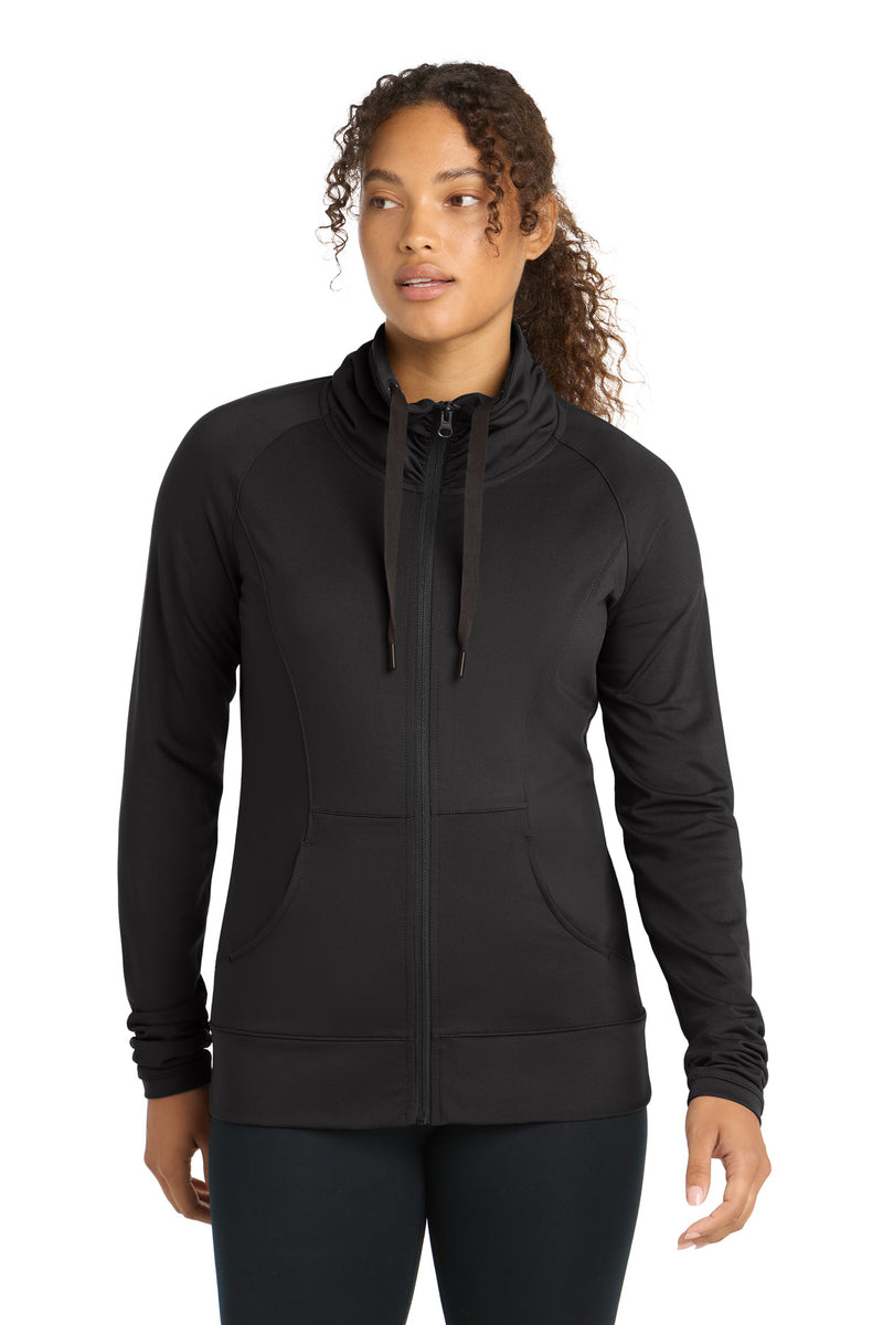 Load image into Gallery viewer, Sport-Tek Women&#39;s Sport-Wick Stretch Full-Zip Jacket. LST852
