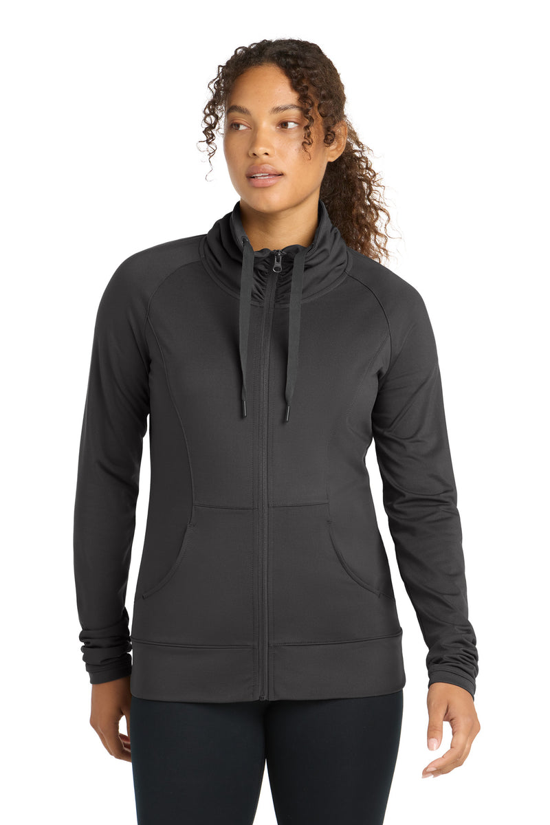 Load image into Gallery viewer, Sport-Tek Women&#39;s Sport-Wick Stretch Full-Zip Jacket. LST852
