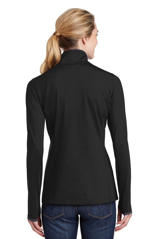 Sport-Tek Women's Sport-Wick Stretch Contrast Full-Zip Jacket.  LST853