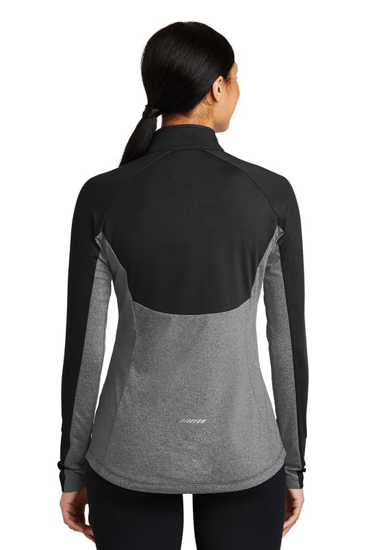Sport-Tek Women's Sport-Wick Stretch Contrast 1/4-Zip Pullover. LST854