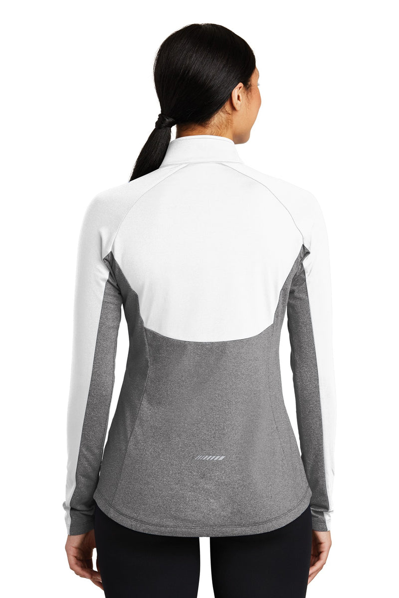 Load image into Gallery viewer, Sport-Tek Women&#39;s Sport-Wick Stretch Contrast 1/4-Zip Pullover. LST854
