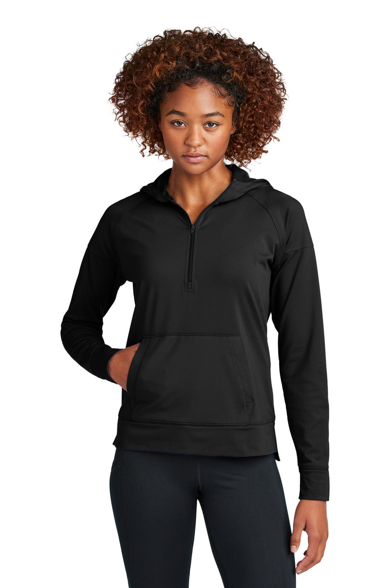 Load image into Gallery viewer, Sport-Tek Women&#39;s Sport-Wick Stretch 1/2-Zip Hoodie LST856

