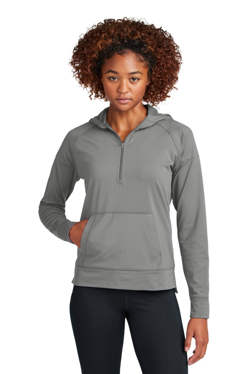 Load image into Gallery viewer, Sport-Tek Women&#39;s Sport-Wick Stretch 1/2-Zip Hoodie LST856
