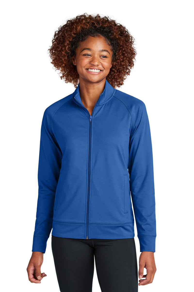 Load image into Gallery viewer, Sport-Tek Women&#39;s Sport-Wick Stretch Full-Zip Cadet Jacket LST857
