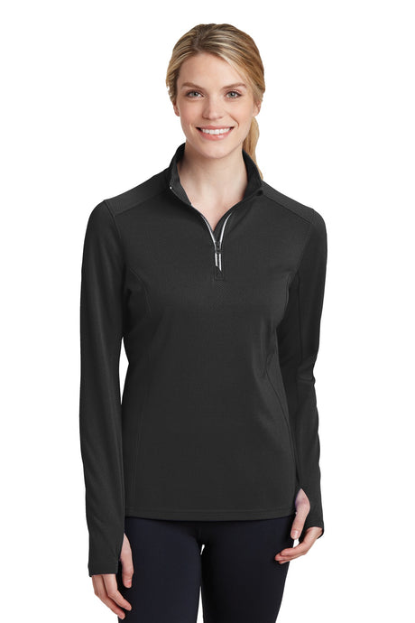 Sport-Tek Women's Sport-Wick Textured 1/4-Zip Pullover.  LST860