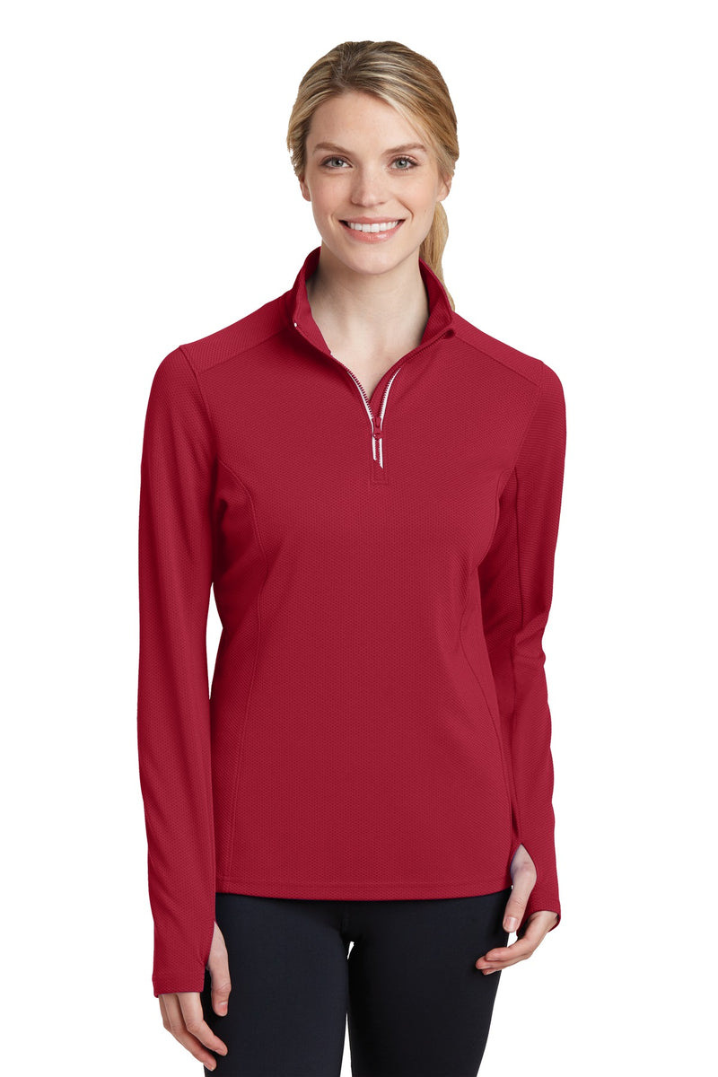 Load image into Gallery viewer, Sport-Tek Women&#39;s Sport-Wick Textured 1/4-Zip Pullover.  LST860
