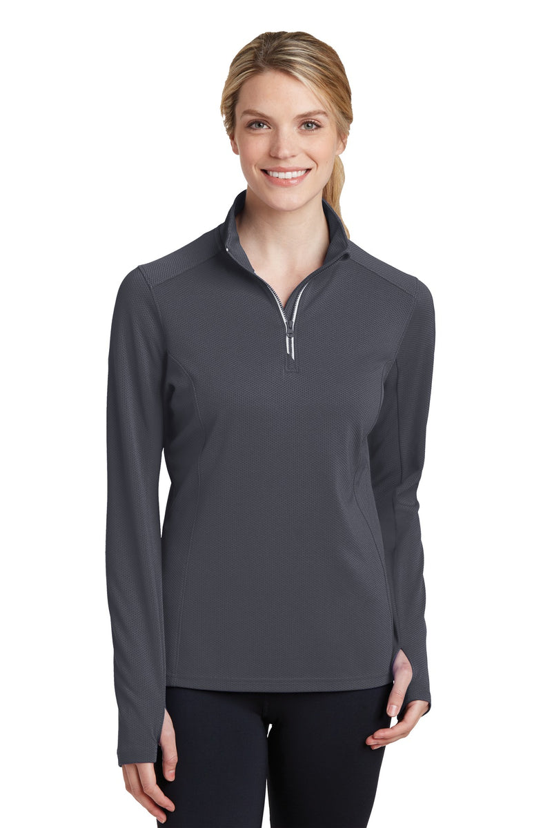 Load image into Gallery viewer, Sport-Tek Women&#39;s Sport-Wick Textured 1/4-Zip Pullover.  LST860
