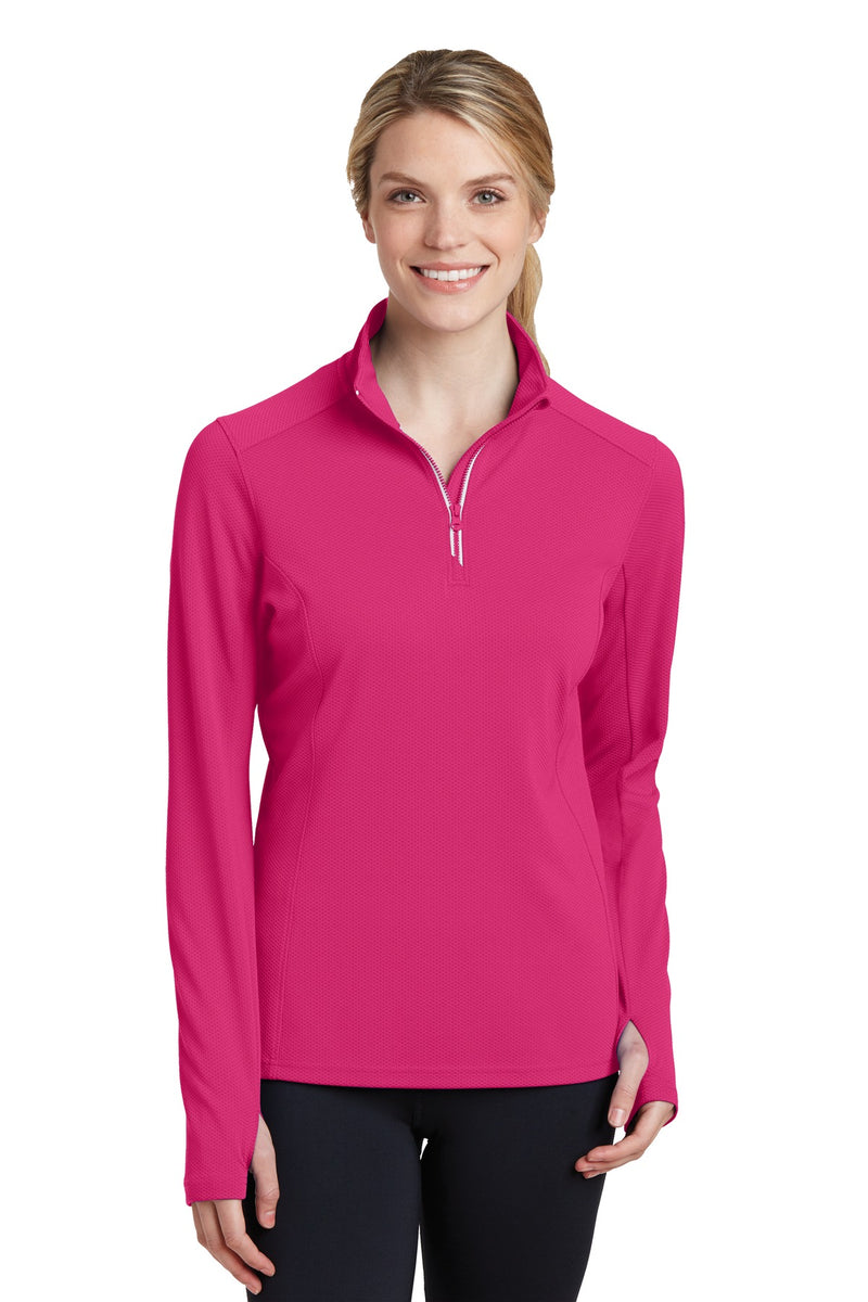 Load image into Gallery viewer, Sport-Tek Women&#39;s Sport-Wick Textured 1/4-Zip Pullover.  LST860
