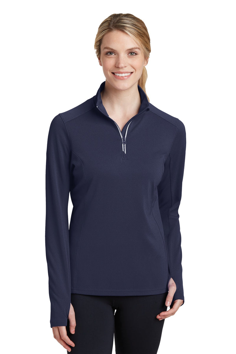 Load image into Gallery viewer, Sport-Tek Women&#39;s Sport-Wick Textured 1/4-Zip Pullover.  LST860
