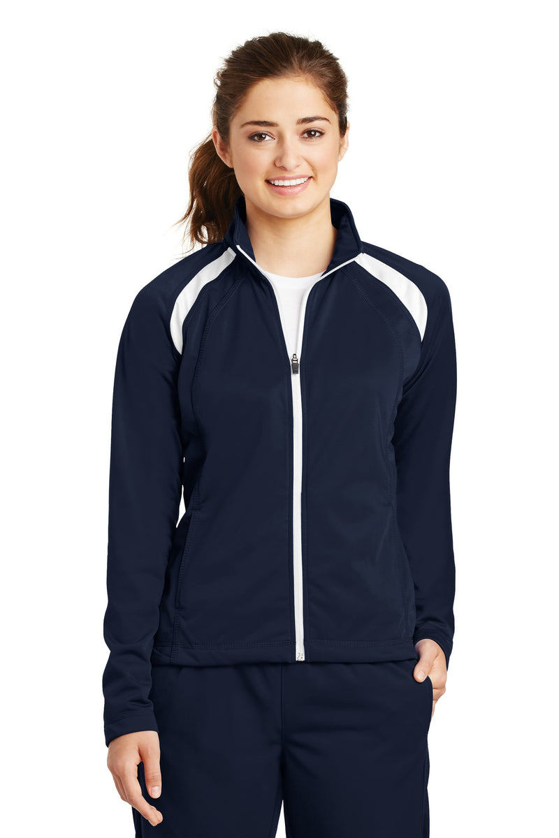 Load image into Gallery viewer, Sport-Tek Women&#39;s Tricot Track Jacket. LST90
