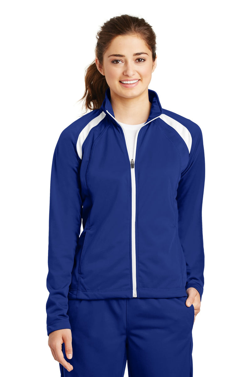 Load image into Gallery viewer, Sport-Tek Women&#39;s Tricot Track Jacket. LST90
