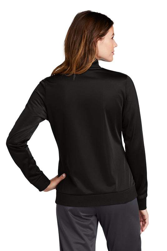 Sport-Tek  Ladies Tricot Sleeve Stripe Track Jacket. LST94