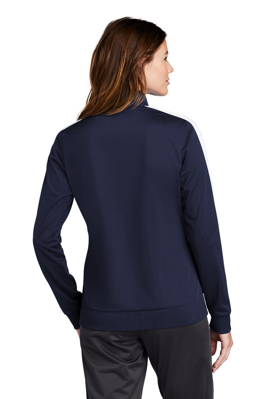 Sport-Tek  Ladies Tricot Sleeve Stripe Track Jacket. LST94