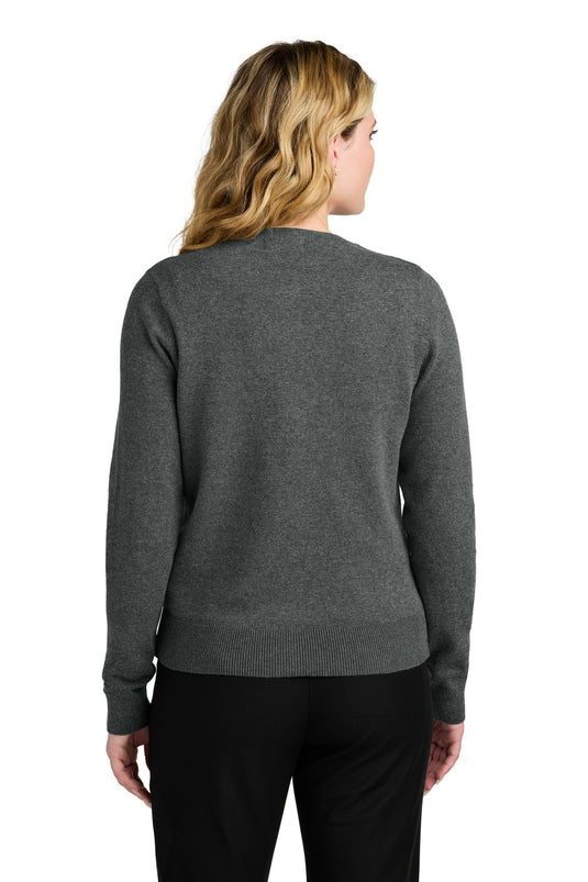 Port Authority Women's Easy Care Crewneck Cardigan Sweater LSW2870