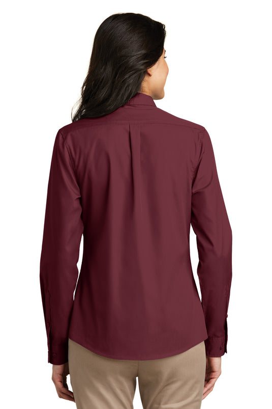 Port Authority Women's Long Sleeve Carefree Poplin Shirt. LW100