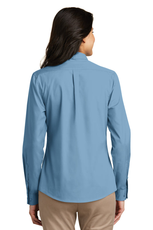 Port Authority Women's Long Sleeve Carefree Poplin Shirt. LW100
