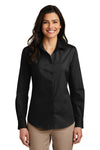 Port Authority Women's Long Sleeve Carefree Poplin Shirt. LW100