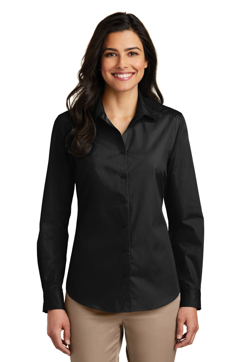 Load image into Gallery viewer, Port Authority Women&#39;s Long Sleeve Carefree Poplin Shirt. LW100
