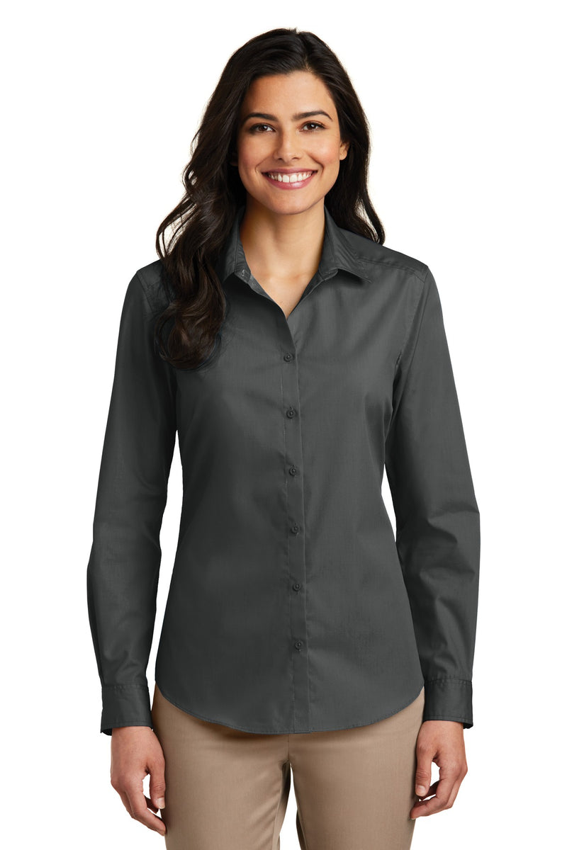 Load image into Gallery viewer, Port Authority Women&#39;s Long Sleeve Carefree Poplin Shirt. LW100
