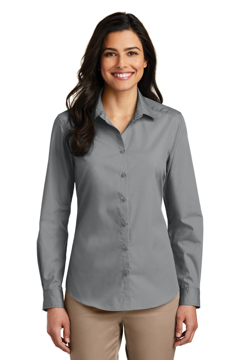 Load image into Gallery viewer, Port Authority Women&#39;s Long Sleeve Carefree Poplin Shirt. LW100
