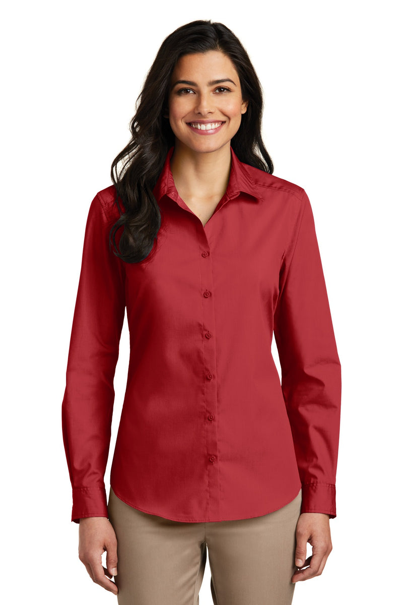 Load image into Gallery viewer, Port Authority Women&#39;s Long Sleeve Carefree Poplin Shirt. LW100
