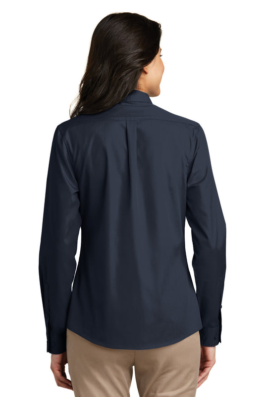 Port Authority Women's Long Sleeve Carefree Poplin Shirt. LW100