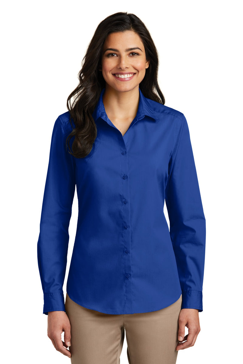 Load image into Gallery viewer, Port Authority Women&#39;s Long Sleeve Carefree Poplin Shirt. LW100
