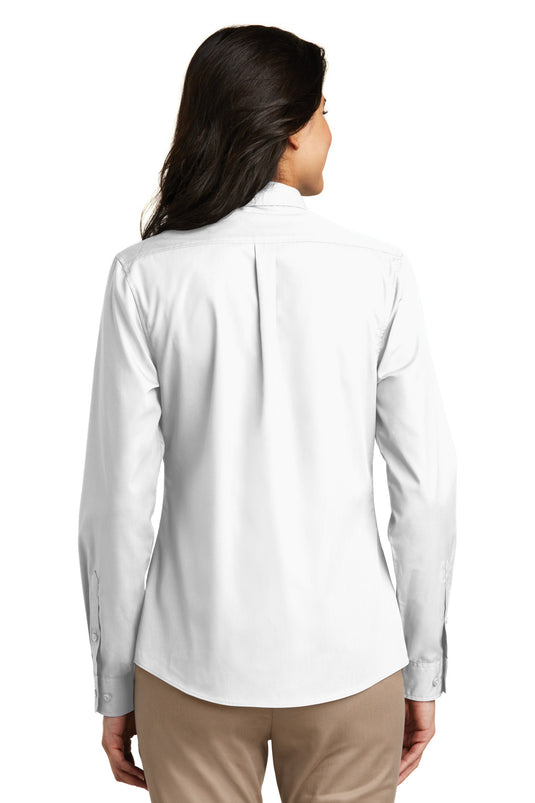 Port Authority Women's Long Sleeve Carefree Poplin Shirt. LW100
