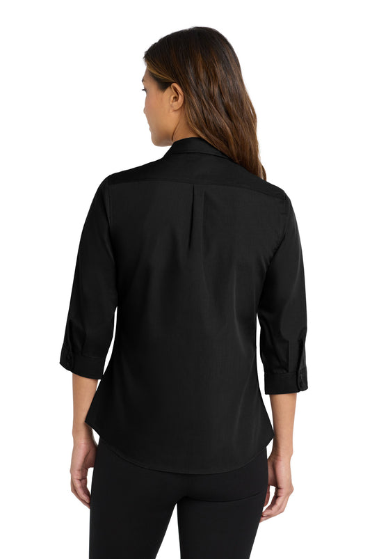 Port Authority Women's 3/4-Sleeve Carefree Poplin Shirt. LW102
