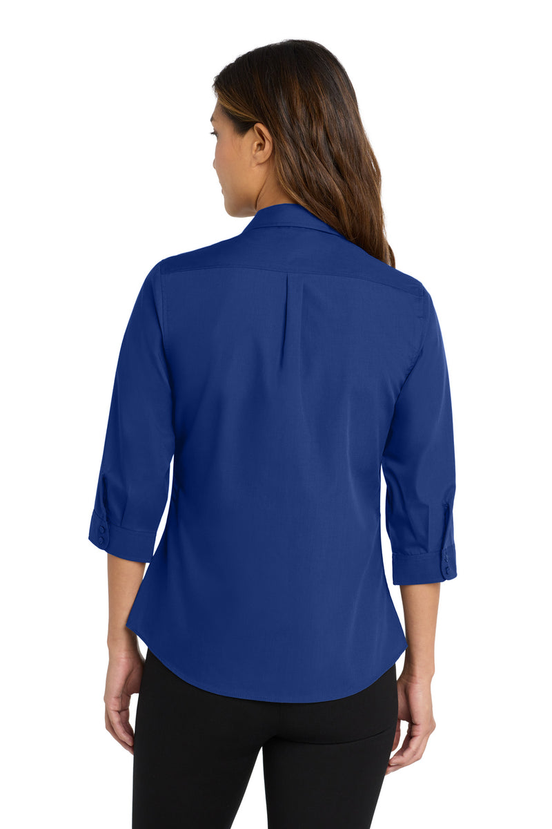 Load image into Gallery viewer, Port Authority Women&#39;s 3/4-Sleeve Carefree Poplin Shirt. LW102

