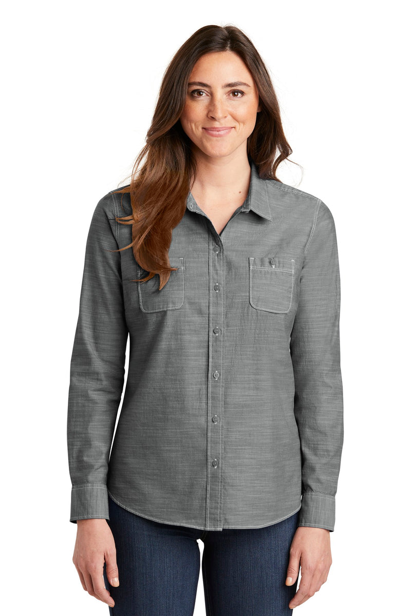 Load image into Gallery viewer, Port Authority Women&#39;s Slub Chambray Shirt. LW380
