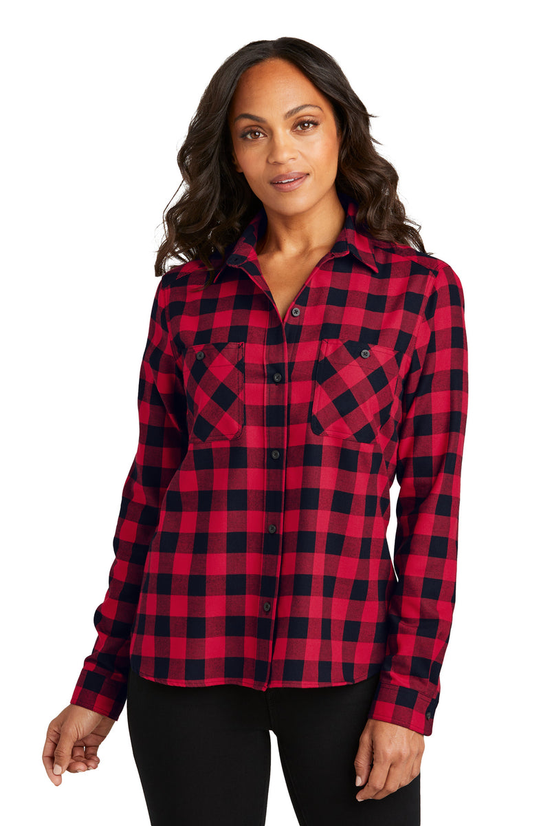 Load image into Gallery viewer, Port Authority Women&#39;s Plaid Flannel Shirt LW669
