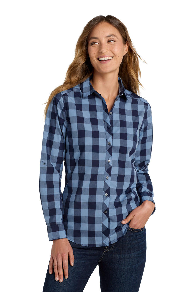 Load image into Gallery viewer, Port Authority Women&#39;s Everyday Plaid Shirt. LW670
