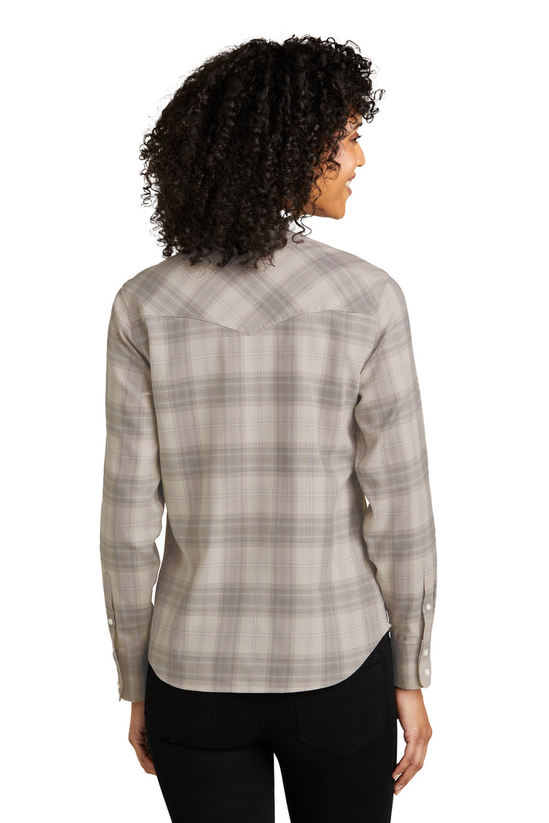 Load image into Gallery viewer, Port Authority Women&#39;s Long Sleeve Ombre Plaid Shirt LW672
