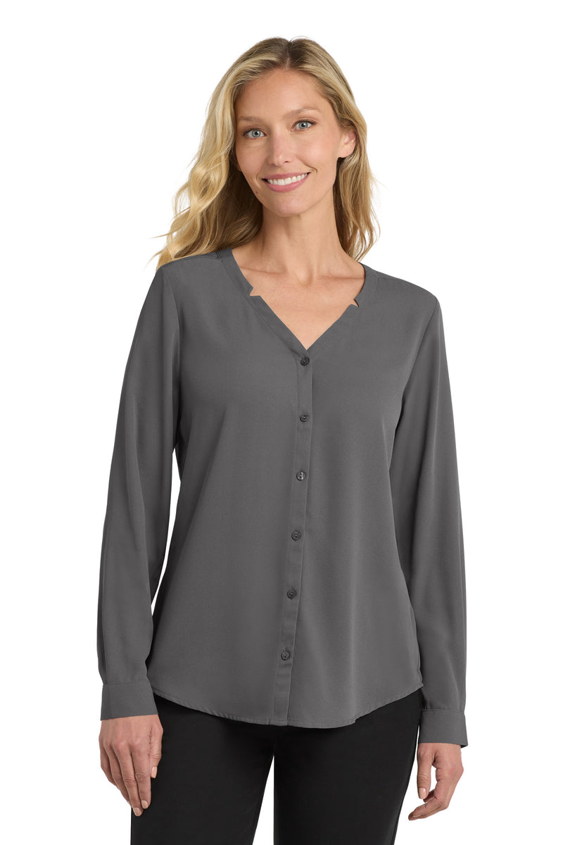 Load image into Gallery viewer, Port Authority Women&#39;s Long Sleeve Button-Front Blouse. LW700
