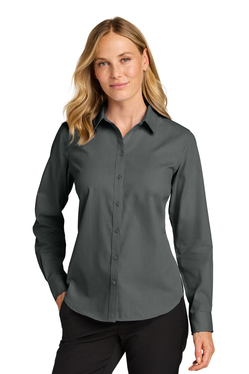Load image into Gallery viewer, Port Authority Women&#39;s Long Sleeve Nailhead Easy Care Shirt LW816
