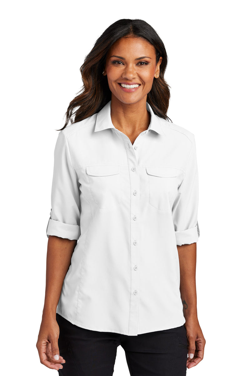 Load image into Gallery viewer, Port Authority Women&#39;s Long Sleeve UV Daybreak Shirt LW960
